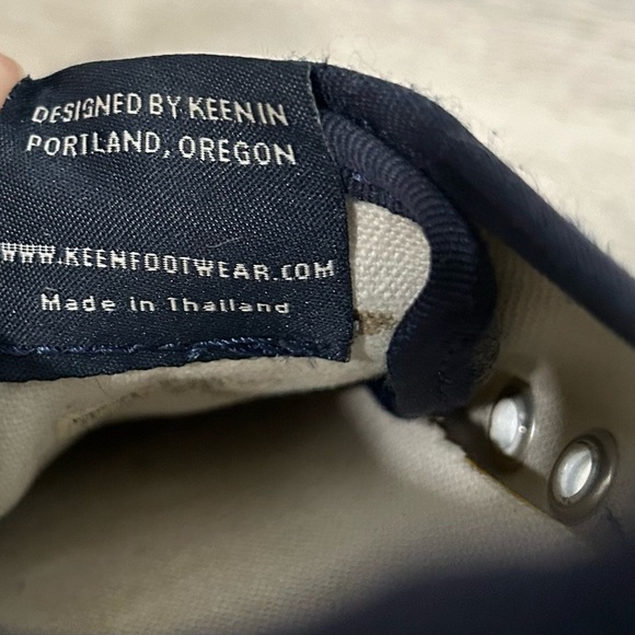 Keen Elsa Blue Pattern Canvas Low Top Sneaker Shoes Size 7.5 - Picture 8 of 8